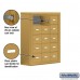 Salsbury Cell Phone Storage Locker - 5 Door High Unit (8 Inch Deep Compartments) - 15 A Doors - Gold - Surface Mounted - Master Keyed Locks